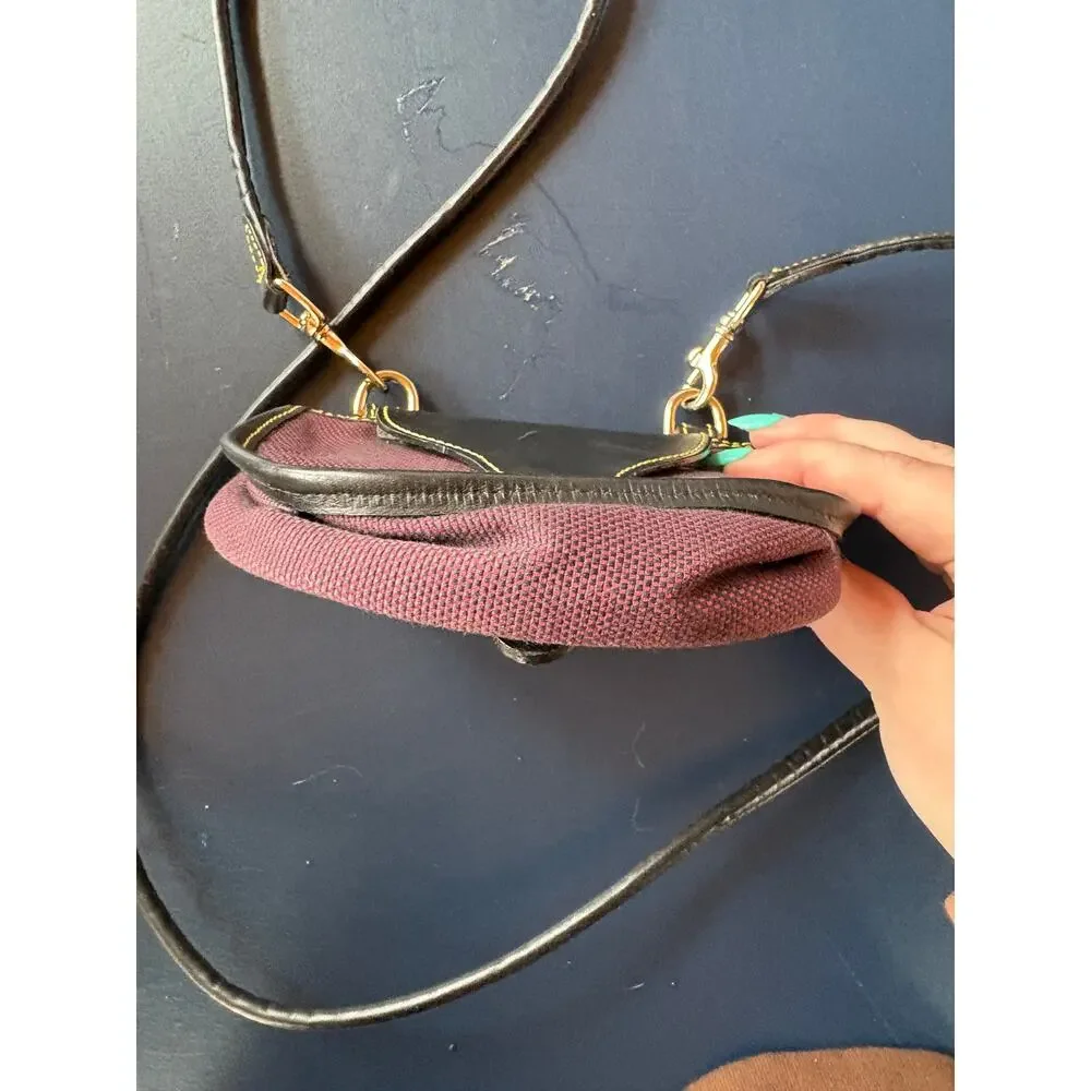 Vintage Rare Purple Dooney & Bourke Mini Cavalry Crossbody Punk Goth Bag